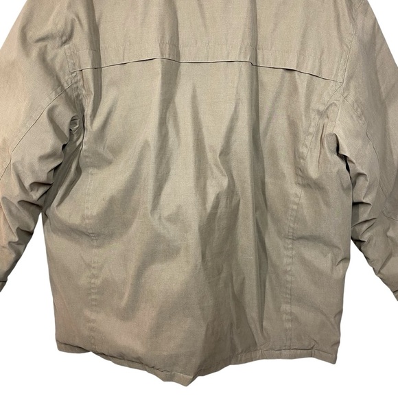 RFT By Rainforest Down Filled Coat Mens XXL Coyote Khaki Puffer Jacket Full Zip - Picture 8 of 15